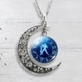 thumbnail image 4 of SmartBy Unisex Faux Gem 12 Constellations Hollow Crescent Moon Chain Necklace Jewelry Gift for Party, 4 of 8