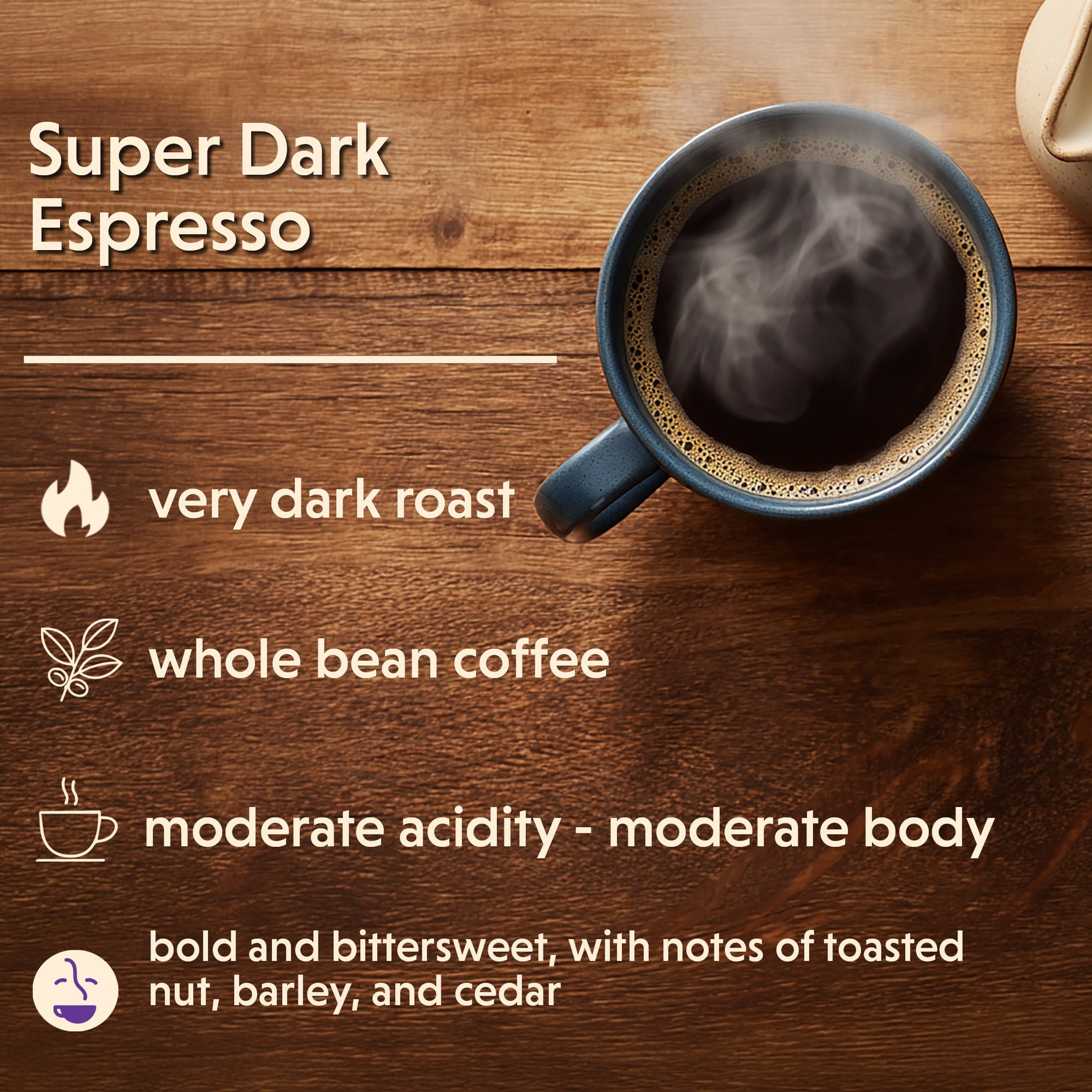 Coffee Bean Direct Super Dark Espresso, Whole Bean Coffee, Very Dark Roast, 5 lb Bag