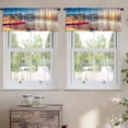 thumbnail image 2 of LALILO Kitchen Curtain Valance Fantastic Mountain Lake Rod Pocket Window Curtain 52"x 18" Set of 2, 2 of 5