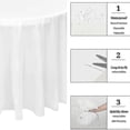thumbnail image 5 of 8 Pack Round Tablecloth, 84 Inch White Disposable Table Covers Peva Waterproof Plastic Round Tablec Tw, 5 of 5