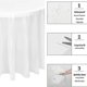 thumbnail image 5 of 8 Pack Round Tablecloth, 84 Inch White Disposable Table Covers Peva Waterproof Plastic Round Tablec Tw, 5 of 5
