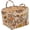 Misty Petals, variant on Quilted Fabric Storage Basket with Handles – Boho Foldable Floral Organizer Bin for Home, Picnic, Shopping,