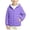 Purple, variant on CPNG Girls and Boys Hooded Lightweight Puffer Jacket Solid Color Zip Up Long Sleeve Padded Coat Winter Casual Quilted Outerwear