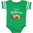 thumbnail image 3 of Inktastic Merry Slothmas Cute Christmas Sloth in Hat with Lights Boys or Girls Baby Bodysuit, 3 of 5