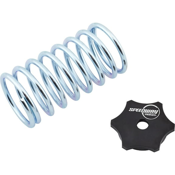 Speedway Motors Master Cylinder Return Spring Kit with Spring and Retainer, Zinc Plated Steel Coil and Billet Aluminum Retainer for Racing Brake Master Cylinders