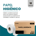 thumbnail image 5 of Papel Higiénico en Bobina GREYMOON SYNKO - Papel Higiénico Institucional - 12 Rollos de 180 mts c/u - Doble Hoja - Super Absorbente - Alta Resistencia - Ecológico, 5 of 5