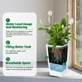 thumbnail image 6 of Luku 16 Inch Tall Rectangular Planters Set of 2 Large Modern Plant Pots with Drainage Holes＆Water Level Monitor＆Wheels Outdoor and Indoor for Patio, Porch, Living Room, or Home Office, 6 of 9