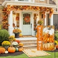 thumbnail image 2 of Pumpkin Fall Garden Flags for Outside Burlap Double Sided, Welcome Autumn Thanksgiving Sign Small Flag Farmhouse Holiday Yard Lawn Outdoor Decorations DF797, 2 of 4