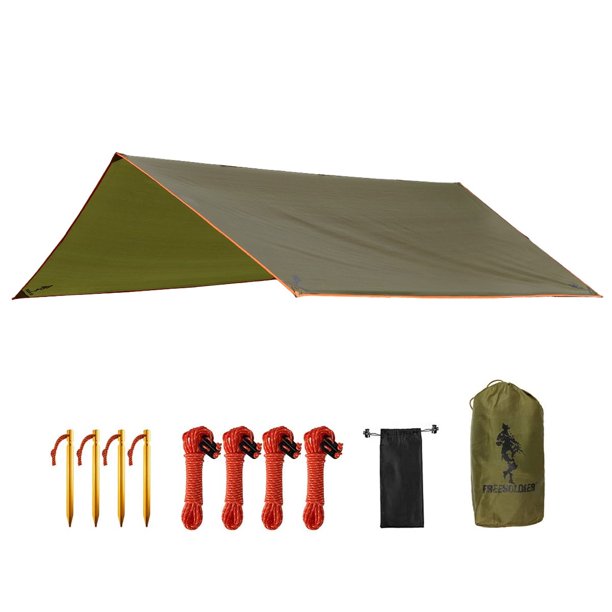 FREE SOLDIER Tarp Sun Shelter Tent Camping Tarp Hammock Rain Fly