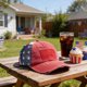 thumbnail image 4 of Americans Flag Baseball Cap Embroidered Distressed Ponytail Hat For Women Adjustable Mesh Back Outdoor Red, 4 of 6