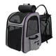 thumbnail image 1 of Mochila porta mascotas para perros y gatos pequeños, de ventilación mejorado, solución de viaje liviana violeta gris, 1 of 9