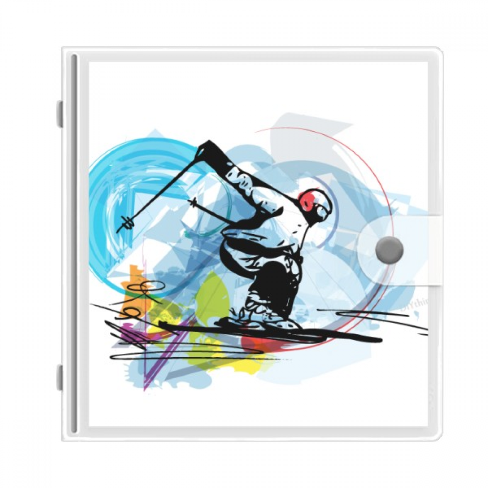 Winter Sport Athletes Freestyle Skiing Illustration Photo Album Wallet