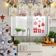 thumbnail image 5 of Spring Hydrangea Floral Curtain Valances for Windows, Kitchen Valance Window Treatments Panel 2 Pack, Vintage Botanical Flowers Rod Pocket Short Curtains for Bathroom Bedroom 42 x 18 Inch, 5 of 8