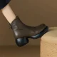 thumbnail image 5 of Botas cortas para mujer, invierno 2024, nuevas botas de cuero genuino con suela gruesa, estilo británico, cómodas botas de moda, zapatos informales para caminar en la calle, 5 of 5