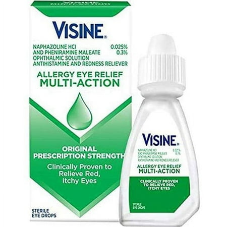 Visine Allergy Eye Drops, Original Prescription Strength, 0.05 oz, 6-Pack