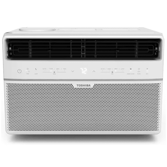 Restored Toshiba WK0813CWRUFR 8000 BTU 115V Smart Wi-Fi Window Air Conditioner with Touch Control & Remote for up to 350 sq. ft., White (Refurbished)