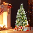 thumbnail image 4 of Gymax 2PCS 3 FT Artificial Christmas Tree w/ 98 Branch Tips Pine Needles Leaves, 4 of 10