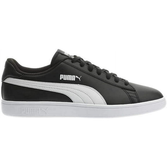 PUMA Men's Smash Leather Shoe Black, Numeric_10_Point_5