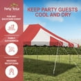 thumbnail image 5 of Party Tents Direct Weekender Outdoor Canopy Pole Tent, Red, 20 ft x 40 ft, 5 of 8