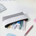 thumbnail image 2 of Hvmvliv Pencil Case Pencil Bag Big Capacity, Color-Blocked Design Portable Pen Case Office Stationery Makeup Bag, Oxford Cloth, 22x9.5x2cm, 2 of 6