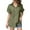 Green, variant on Hauaitttt Women's Solid Color Linen Short Sleeve Casual Loose Shirt Athletic Tops for Women Loose Fit Ladies Football Shirts Womens Top Extra Long Tech Apparel Shirts for Women Casual Long Sleeve