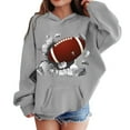 thumbnail image 3 of lnmuld Pullover Hoodies Girls Football Rugby Sports Hoodie Toddler Kids Teen Player Retro Pullover Sweatshirt for Fans and AthletesCute Hoodies for Teen Girls Size:4-5 Years, 3 of 6