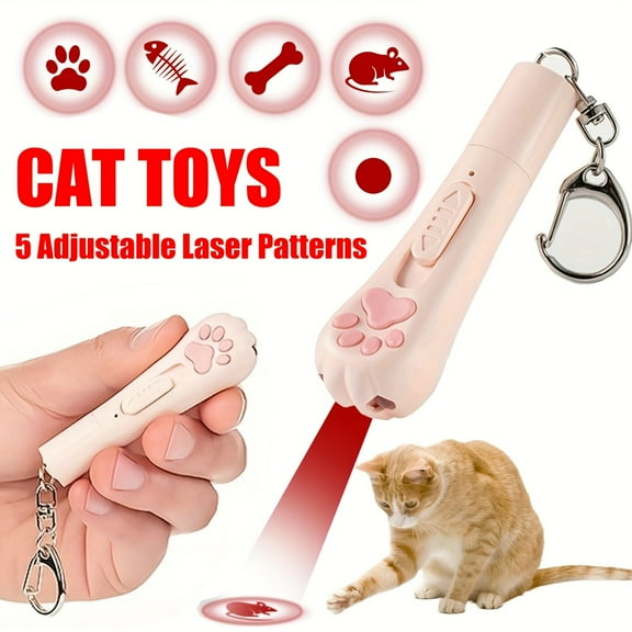 Interactive Cat Toys for Indoor Cats and Dogs,7 in 1 USB Rechargeable Cat Teaser Toy for Chasing and Exercise