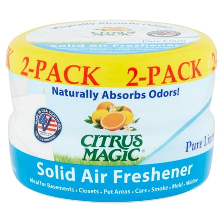 Citrus Magic Solid Air Freshener, Pure Linen, Pack of 2, (Best Solid Air Freshener)