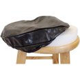 eHemco Barstool Seat Cushions Cover with Foam, 13 Inches, Black, Set of