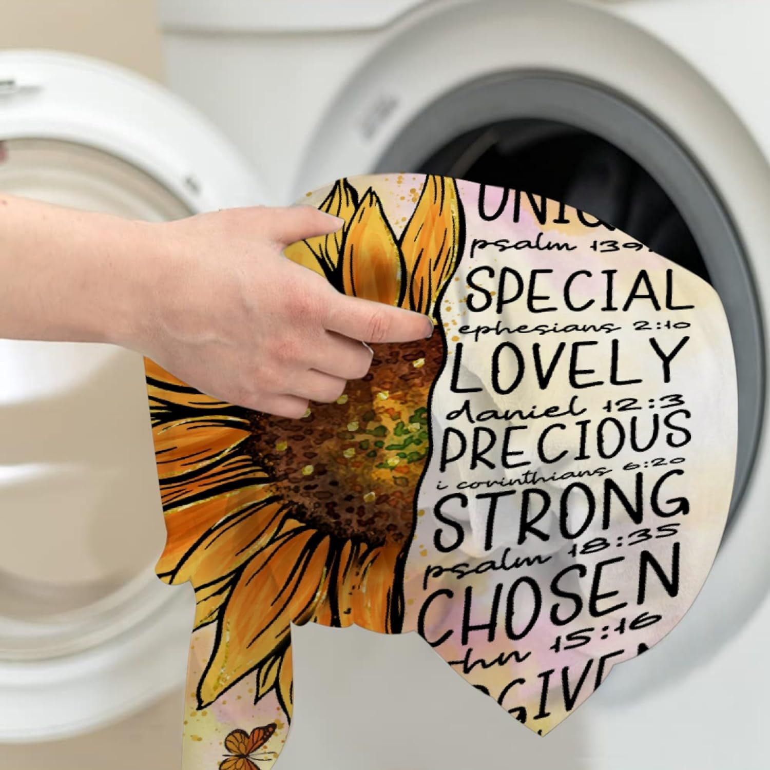 Bible Verse Blanket with Sunflowers - Scripture Blanket Inspirational Gifts for Women Mom Wife - Inspirational Thoughts and Prayers Religious Flannel Blanket - 40"x50" Sunflower Gifts