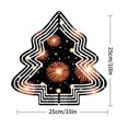 thumbnail image 3 of Stylish Metal Hanging Christmas Tree Wind Spinner - Festive Design with Fireworks & Snowflakes for Garden & Yard Decor, 3 of 7