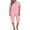 Pink, variant on Women' Sleepwear Capri Pajama Sets Short Sleeve Two-Piece Pjs V Neck Tops & Capri Pants with Pockets -