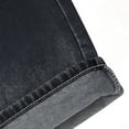thumbnail image 5 of Womens Jean Shorts High Waisted Stretchy Bermuda Shorts Summer Casual Cuffed Hem Denim Short Button Elastic Waist Short Pant with Pockets, 5 of 9
