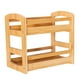thumbnail image 4 of Estante de especias de 2 niveles, estante organizador de almacenamiento de cocina, contenedores de especias de bambú, organizador para gabinete, sala, 4 of 9