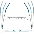 thumbnail image 4 of GFDYREE Half Reading Glasses Half Rim Metal Frame Glasses Spring Hinge Readers for Men and Women, 4 of 7