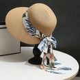 thumbnail image 2 of UJNDER Straw Sun Hat for Women Foldable Floppy Wide Brim Summer Beach Hat with Bow UPF 50+ Lightweight Outdoor Travel Holiday Accessory Khaki, 2 of 6