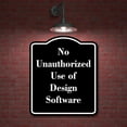 thumbnail image 2 of No Unauthorized Use of Design Software BLACK Aluminum Composite Sign 15''x18'', 2 of 9