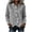 Gray, variant on QIYAGBSA Button Down Shirts for Women Asymmetrical Button Placket Long Sleeve Collared Cotton Linen Relaxed Fit Casual Tops (Black, L)