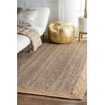 thumbnail image 1 of nuLOOM Eleonora Hand Woven Jute Area Rug, 8' x 10', Grey, 1 of 4