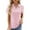 Pink, variant on Scyoekwg Womens Summer Tops Lapel Eyelet Tunic Shirts Short Sleeve T Shirts Trendy Solid Color Loose Casual Ladies Tops Blouses (Wine,XL)