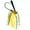 Red head with green and yellow skirt, variant on Football head jig