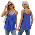 thumbnail image 6 of Fjuchai Womens Suspenders Sleeveless Tops Vest Tee Fashion Casual Solid Colour T-Shirts Tops Women's Loose Comfy Blouse Lightweight T-Shirts S-XXL, 6 of 9