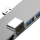 thumbnail image 3 of Estación de acoplamiento six en un 4K 2x USB3.1 Lector de tarjetas / TF Ethernet LAN Convertidor Adaptador Splitter Hub para Plata, 3 of 6