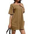 thumbnail image 4 of Fantaslook Rompers for Women Casual Summer Jumpsuits Short Sleeve Loose Overalls Shorts Rompers with Pockets Outfits, 4 of 10