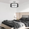 thumbnail image 2 of Depuley 3 Light Black Modern Dimmable Flush Mount Ceiling Light Drum Ceiling Light Close to Ceiling Light for Living Room Bedroom Kitchen Dining Hallyway, E26 Socket, 2 of 6