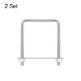 thumbnail image 3 of Unique Bargains Square U-Bolts 2 Sets 77mm Inner Width 110mm Length M8 304 Stainless Steel U Clamp Bolt, 3 of 5