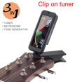 thumbnail image 2 of Afinador de guitarra 3 en 1 XCF con pantalla LCD grande y metrónomo con clip, 2 of 4