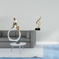 thumbnail image 2 of Estatua de niña, escultura de arte abstracto, elegante figura de resina, decoración creativa con , adorno de escritorio único, ideal pa, 2 of 8