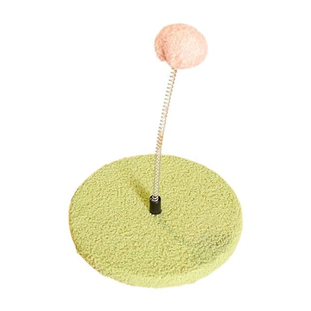 Green Self Entertaining Cat Toy Green Spring Ball Cat Climbing Frame Tree To Relieve Boredom Interactive