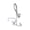 Chrome, variant on T And S Brass Mpz-8Wln-06 Mini-Pru: 8" Wall Mount, B-0107, 6" Swing Nozzle, Lever Handles,